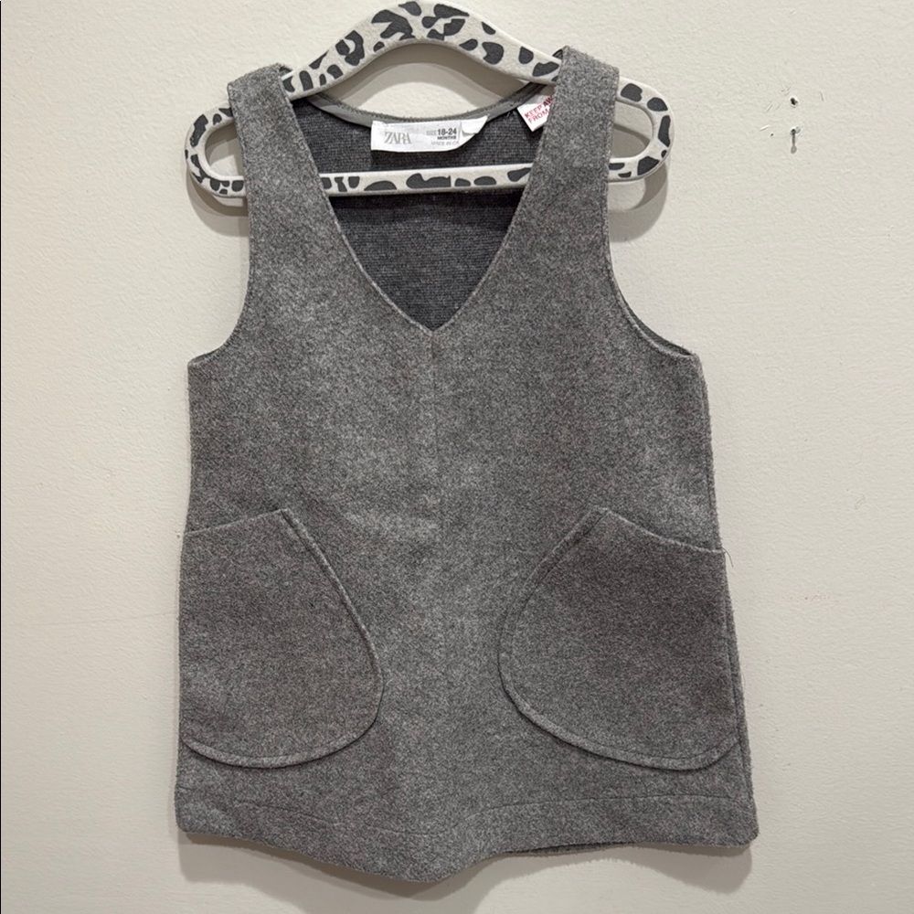 Zara Gray V-Neck Top for Toddlers